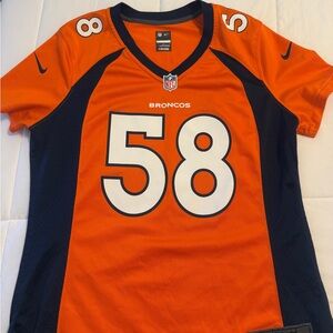 NFL Women’s  Broncos Orange and Navy Jersey